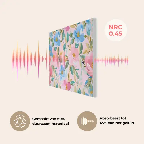 Blauw - Roze - Bloemen PET vilt klein -USP_NL