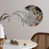 Winter - Kerst - Beton - Dennenappels Wandcirkel behangsticker klein -sfeer3