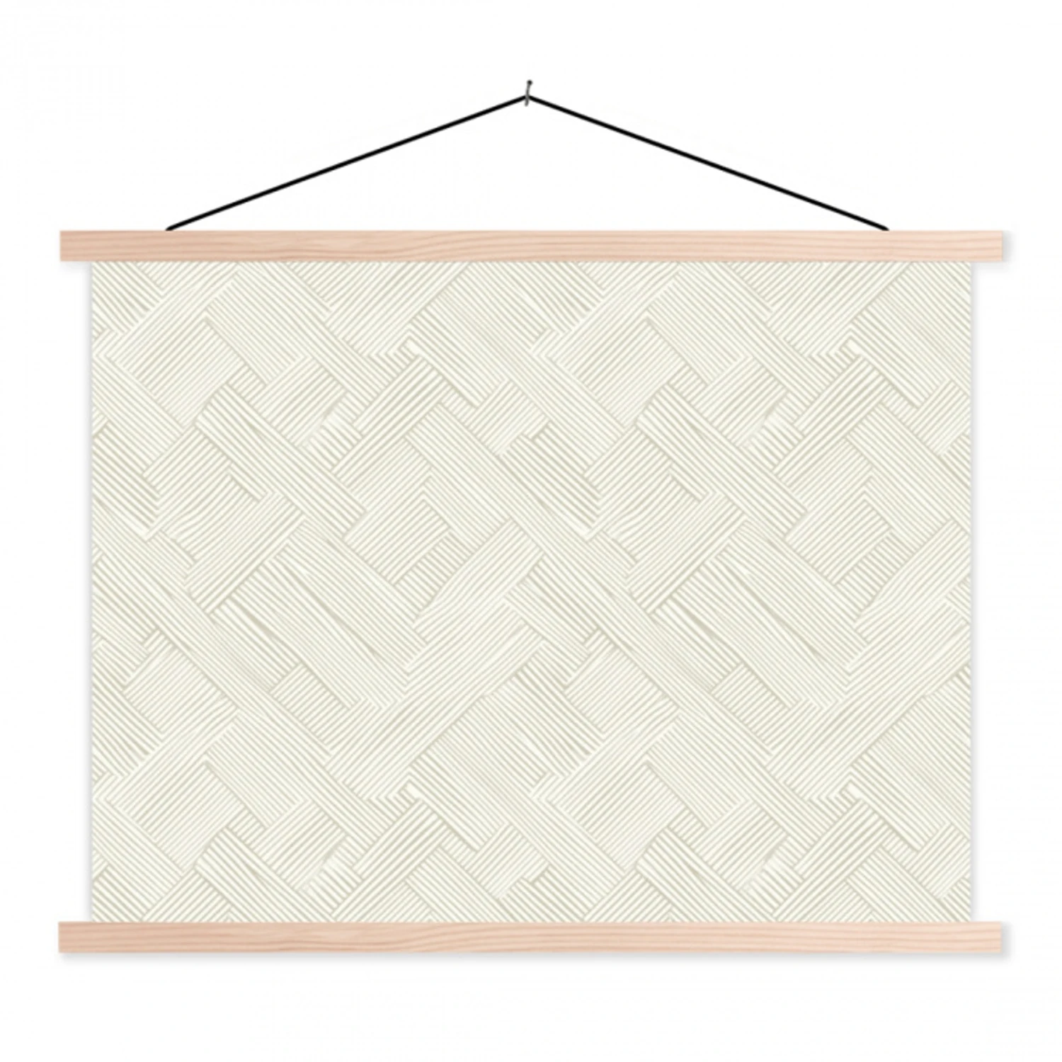 Textuur - Abstract - Beige textielposter latten blank klein 122 -3d