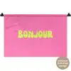 Roze - Groene bonjour - Organisch Wandkleed katoen klein -t3d_DE
