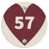 Rood hart - Traditioneel Naambord Rond klein -3d