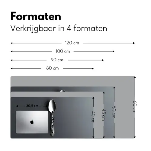 Zilver - Metaal - Lepel Muismat XXL klein -sfeer5