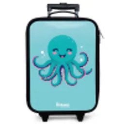 Octopus - Water - Blauw Kinderkoffer - Zwart klein -zzz_website3d