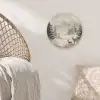 Bos - Herten - Winter - Sneeuw Akoestische PET Vilt - Rond klein -sfeer4