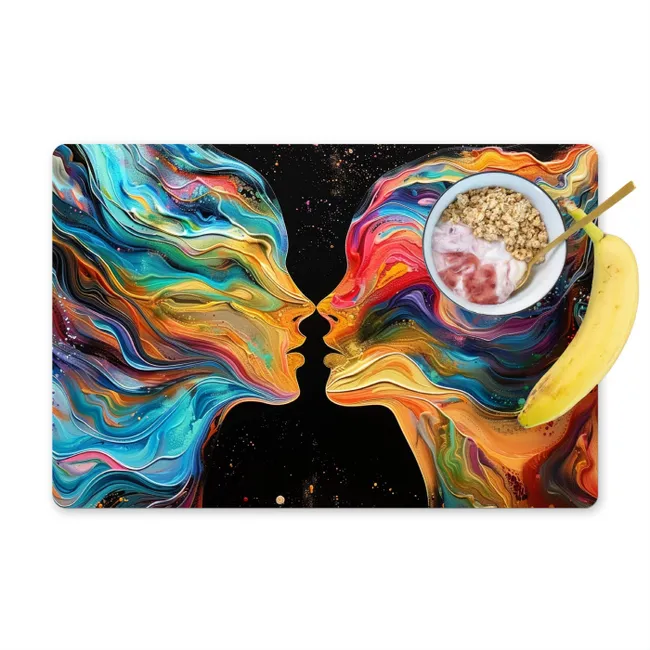 Placemat - 6 pieces - Art - Colorful - Woman - Art - Abstract - Faces