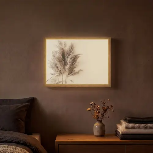 Graan - Pastel - Natuur Light Box met batterij (Wandlamp) middel -sfeer4