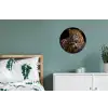 Wilde dieren - Panter - Portret - Zwart - Dieren Wandcirkel aluminium klein -slaapkamer