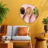 Ingrediënten - Lepels - Hout - Roze Wandcirkel Organisch Plexiglas middel -sfeer4