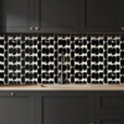 Modern - Patroon - Zwart keuken achterwand 2 middel 871 -sfeer1