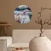 Riet - Gras - Natuur - Winter - Meer Wandcirkel behangsticker klein -sfeer1
