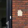 Effen - Beige - Sierlijk Naambord Huisje klein -sfeer2