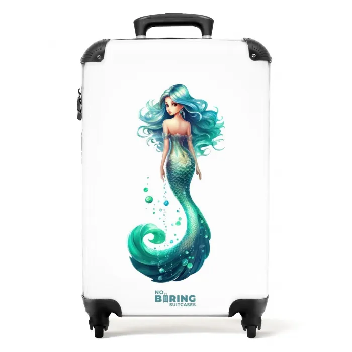 Sandra smaragd Koffer - NBS - Handbagage middel -productfoto_recht
