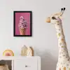 Softijs - Edelstenen - Roze - Hoorntje fotolijst zwart zonder passe partout klein -usfeer4_kinderkamer