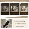 Ogen - Gezicht - Goud - Strepen Light Box met batterij (Wandlamp) middel -USP_dimbaarNL