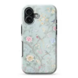 Vogel - Bloemen - Kleurrijk Toughcase MagSafe Apple iPhone 17 klein -3d