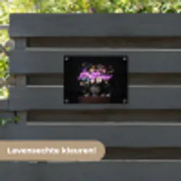 Neon - Vaas - Bloemen tuinposter los doek klein -sfeer3