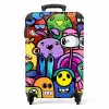 Grappige Monsterbende Koffer - NBS - Handbagage middel -productfoto_recht