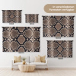 Slangenprint - Python - Bruin Wandkleed katoen klein -tsfeer8_DE
