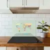 Wereldkaart - Realistisch - Kaart keuken achterwand spatscherm klein -sfeer2