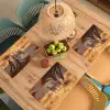 Zebra's - Savannelandschap - Gras Placemat vinyl groot -zzsfeer5_Kitchenyeah-website