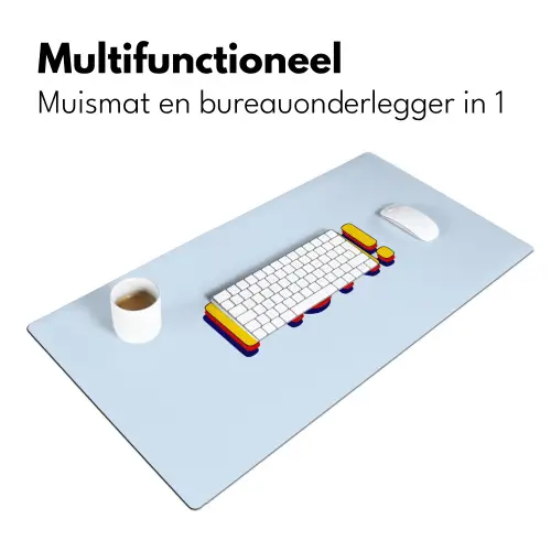 Fijn - Geel - Oranje Muismat XXL klein -sfeer4