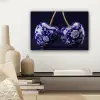 Porselein- Kersen - Delfts - Blauw canvas 2cm klein -sfeer6