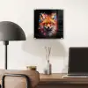 Graffiti - Vos - Zwart - Pop art plexiglas 5mm klein -sfeer6