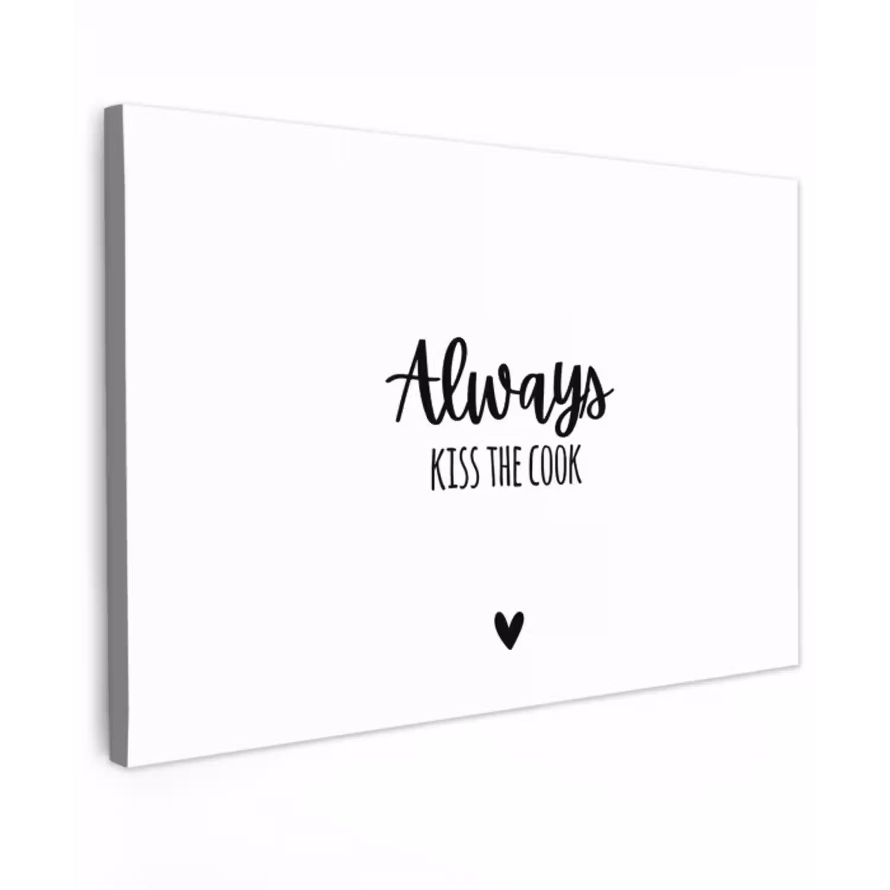 Always kiss the cook - Koken - Kok - Keuken - Spreuken canvas 2cm klein -z3d