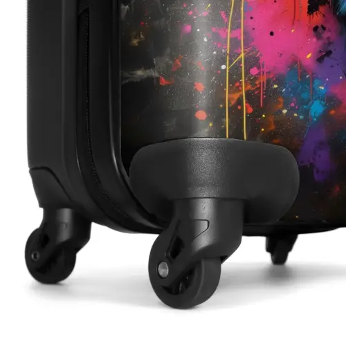 Schotse hooglander als graffiti art NBS - Handbagage koffer - Unisex middel -wiel