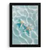 Zeesterren - Golvend water - Rustgevend fotolijst zwart zonder passe partout klein -3d