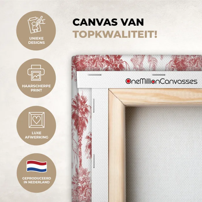 Jungle - Natuur - Rood canvas 2cm xxl 828 -sfeer2