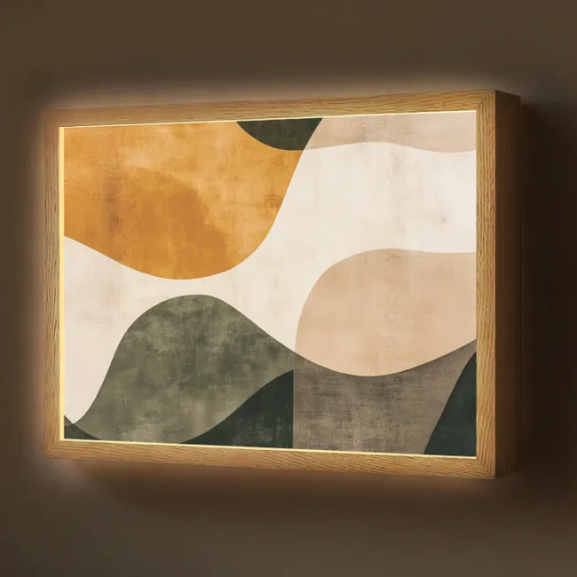 Lightbox - Shapes - Ochre yellow - Abstract