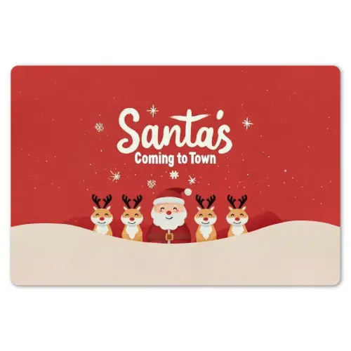 Illustratie - Kerstman - Rendieren - Rood Placemat vinyl groot -zzsfeer1_Kitchenyeah-website