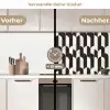 Bogen - Tegels - Marmer - Zwart - Wit keuken achterwand 2 middel 871 -voor-na2_DE
