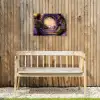 Poort - Paars - Bloemen Tuinposter op houten frame 2 cm dik klein -sfeer4
