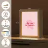 No rain no flowers - Bloem - Roze Light Box met kabel (Tafellamp) klein -USP_NL