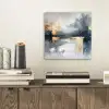 Kunst - Grijs - Goud - Abstract aluminium wit klein -sfeer1
