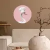 Zwaan - Koksmuts - Mooi - Klassiek Wandcirkel behangsticker klein -sfeer1