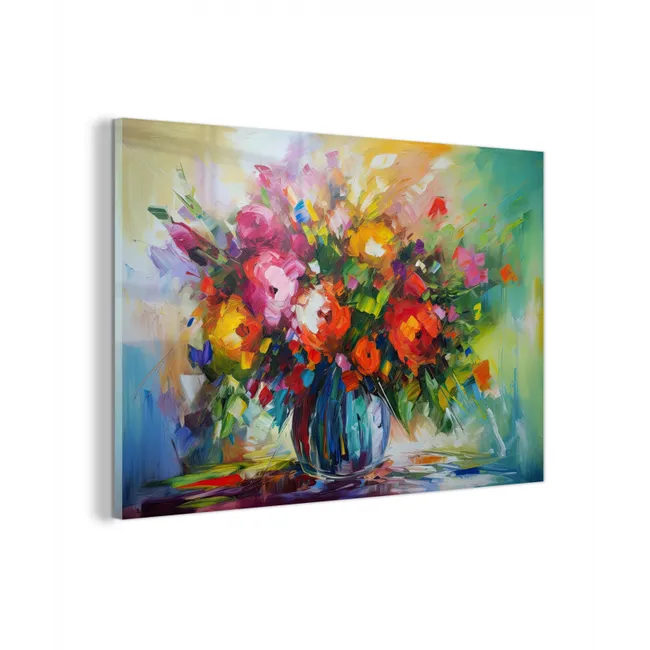 Bloemen - Kleurrijk - Bloempot - Olieverf plexiglas 5mm klein -z3d