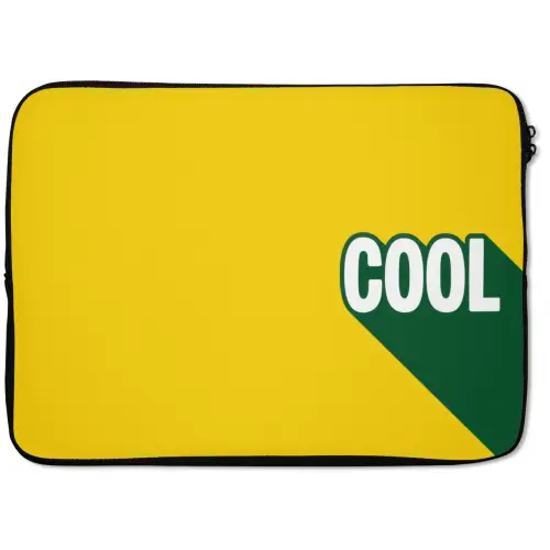 Cool - Geel - Groen laptophoes neopreen klein -zkaufland3dotto