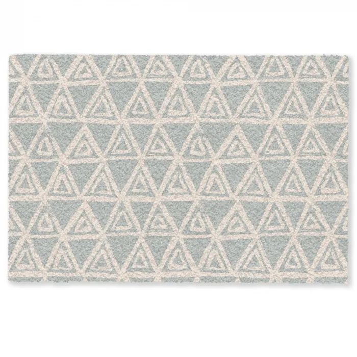 Patroon - Driehoek - Blauw - Grijs Deurmat klein 898 -zkaufland3d