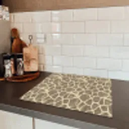 Giraf - Patroon - Beige - Bruin Inductie beschermer vinyl 3mm middel 274 -sfeer3