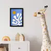 Minimalistisch - Organisch patroon - Blauw fotolijst zwart zonder passe partout klein -usfeer4_kinderkamer