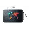 Wereldkaart - Edelstenen - Regenboog - Ruw Placemat vinyl groot -specs