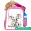 Olifant - Dier - Kinderen Kinderrugzak - Roze middel -inhoud_NL