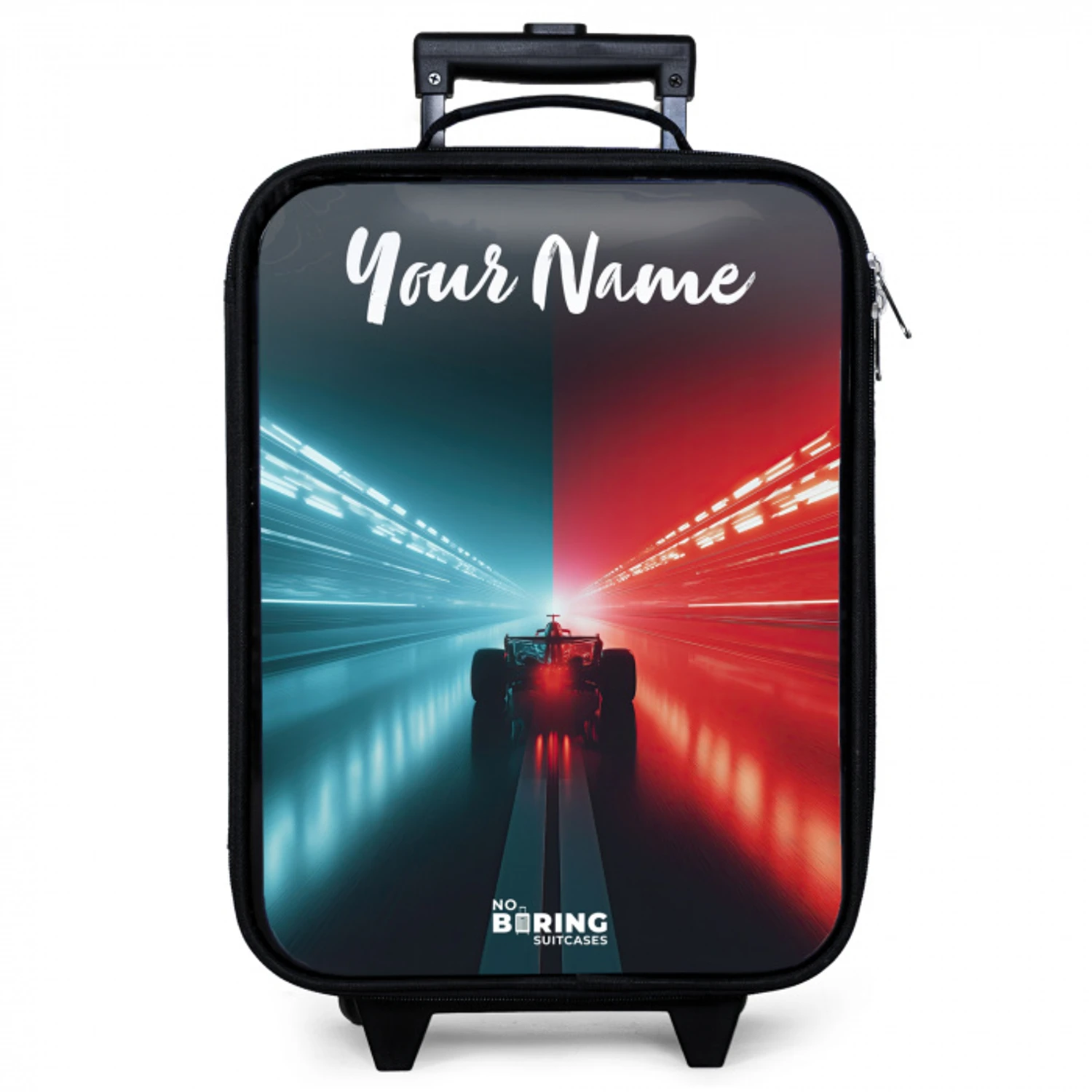 Raceauto - Verlichting - Neon - Rood Kinderkoffer - Zwart klein -zzz_website3d