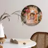 Doorkijk - Boog - Bloemen - Pastel Wandcirkel plexiglas klein -sfeer4