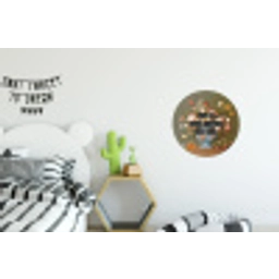 Bloem - Quote - Vintage - Art Wandcirkel aluminium klein -kinderkamer