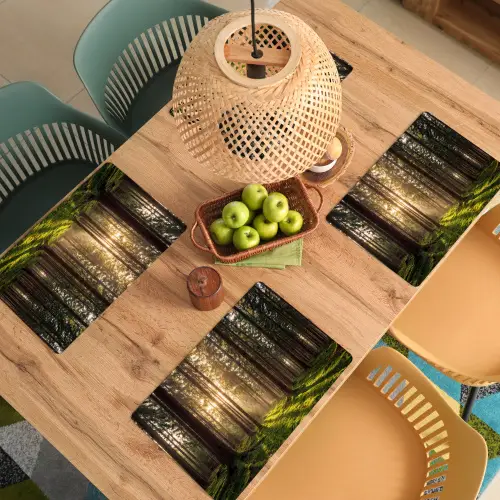 Bos - Gras - Zonlicht Placemat vinyl groot -zzsfeer5_Kitchenyeah-website