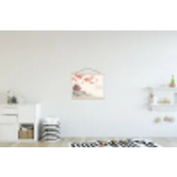 Kraanvogel - Azië - Klassiek textielposter latten blank klein -kinderkamer